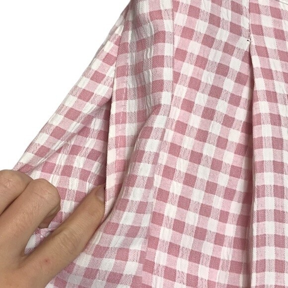 VINTAGE Gingham Plaid Midi Maxi Skirt medium - Picture 7 of 10